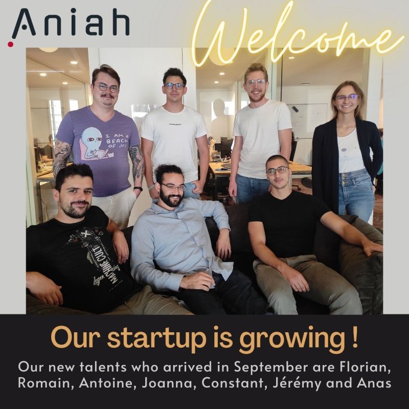 publication linkedin Aniah "bienvenue au nouveau talents"